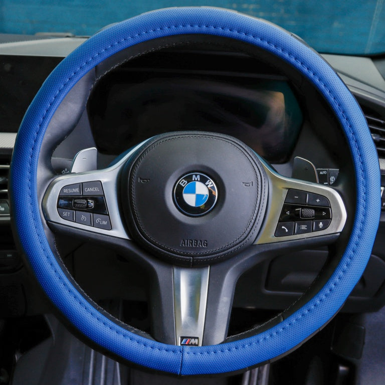 Streetwize Steering Wheel Glove Black/Blue - Sports Grip