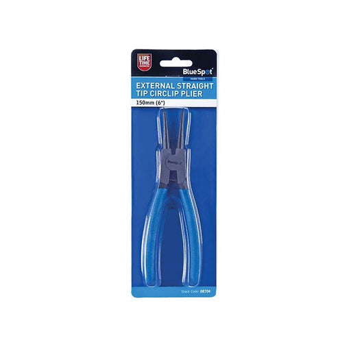 Bluespot Tools Circlip Pliers External Straight 150mm (6in) BlueSpot Tools - RockBottom Northampton