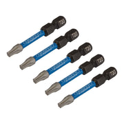 Draper 05652 Draper Expert TX-STAR® Impact Screwdriver Bits, T20 x 50mm, 1/4" Hex (Pack of 5)