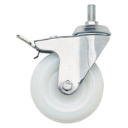 Draper Swivel Bolt Fixing Nylon Wheel with Brake, 100mm Diameter, S.W.L. 125kg Draper - Town Tools