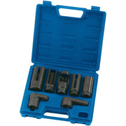 Draper 89765 Draper Expert Lambda/Oxygen Sensor Socket Set, 3/8", 1/2" Sq. Dr. (7 Piece)