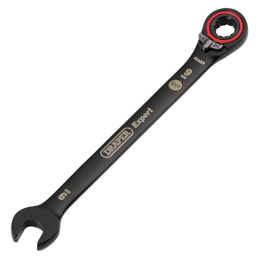 Draper 03899 Draper Expert HI-TORQ®  Metric Reversible Ratchet Combination Spanner, 9mm, Black