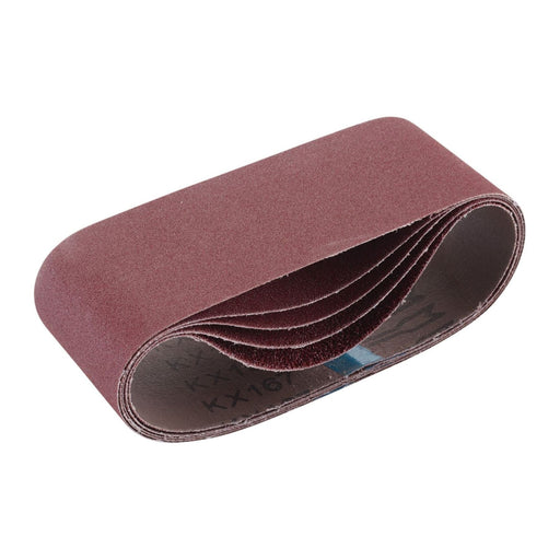 Draper 09237 Cloth Sanding Belt, 75 x 457mm, Assorted Grit (Pack of 5)