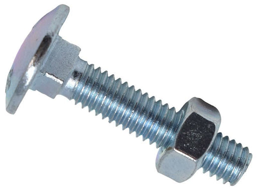 METALMATE Cup Square Hex Bolt & Nut ZP M6 x 30mm Box 50 METALMATE� - RockBottom Northampton