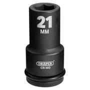 Draper 05053 Draper Hi-TORQ® Deep Impact Socket, 3/4" Sq. Dr., 21mm