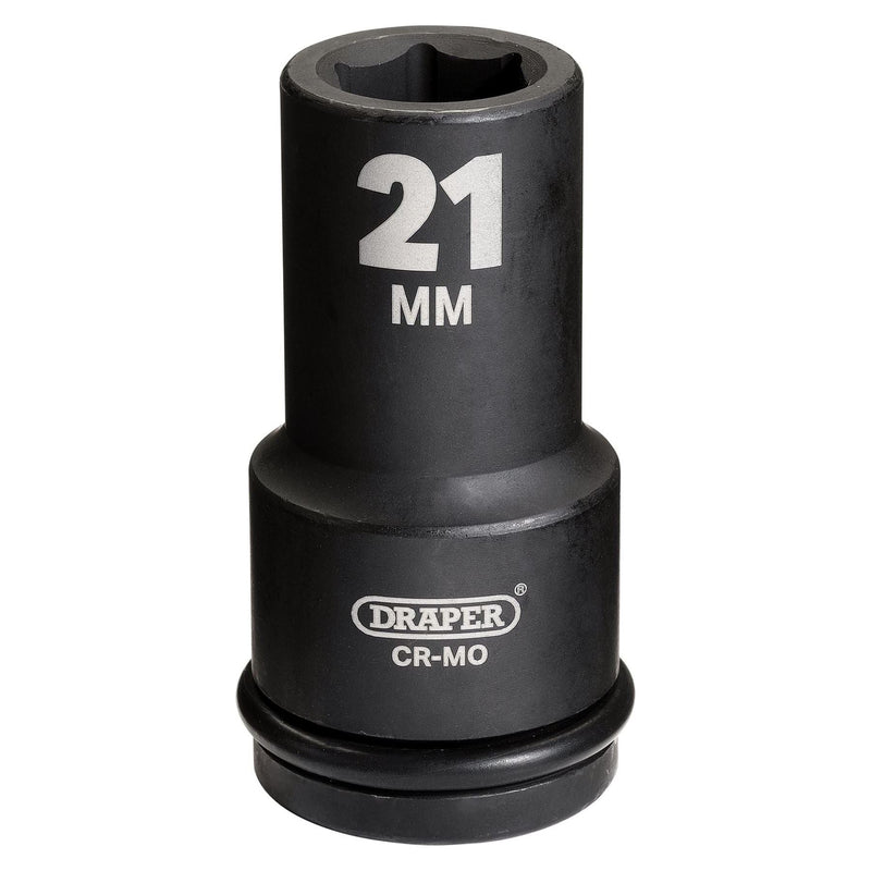 Draper 05053 Draper Hi-TORQ® Deep Impact Socket, 3/4" Sq. Dr., 21mm