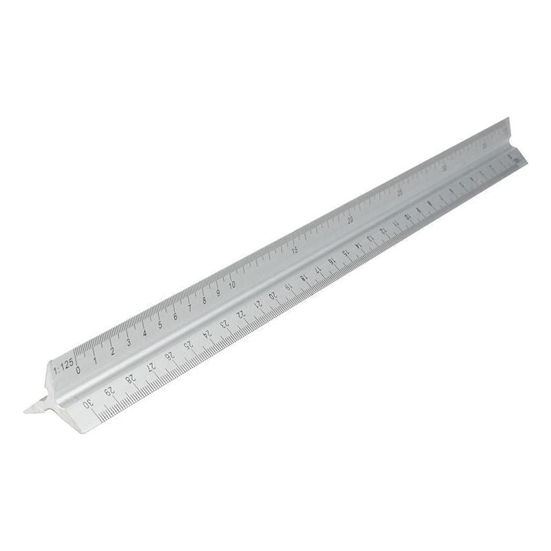 Faithfull Aluminium Triangle Scale Rule 300mm Faithfull - RockBottom Northampton