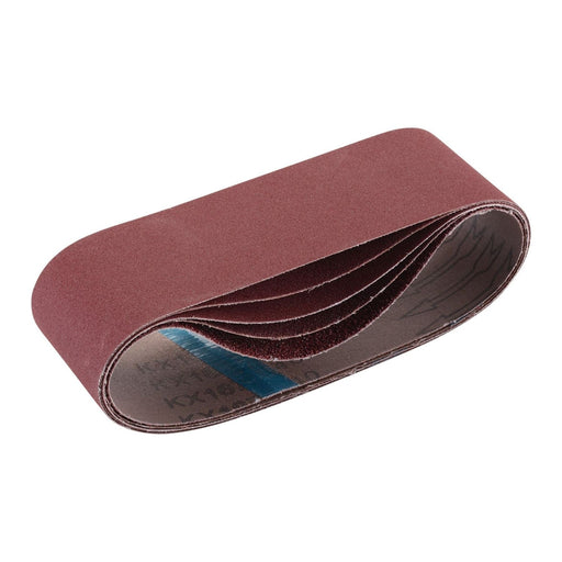 Draper 09246 Cloth Sanding Belt, 75 x 533mm, Assorted Grit (Pack of 5)