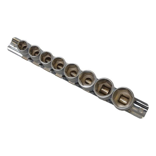 Bluespot Tools 3/8in Drive Socket Set on Rail, 8 Piece BlueSpot Tools - RockBottom Northampton
