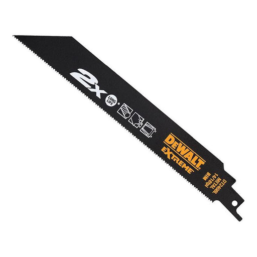 Dewalt Power Tools 2X Life Metal Reciprocating Blade 203mm x 14/18 TPI Pack of 5 DeWALT Power Tools - RockBottom Northampton