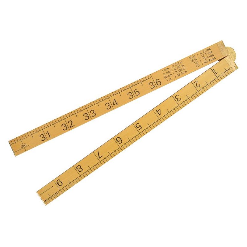 R.S.T. Wooden 4 Fold Rule 1m / 39in (Loose) R.S.T. - RockBottom Nothampton