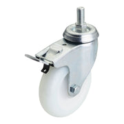 Draper Swivel Bolt Fixing Nylon Wheel with Brake, 100mm Diameter, S.W.L. 125kg Draper - Town Tools