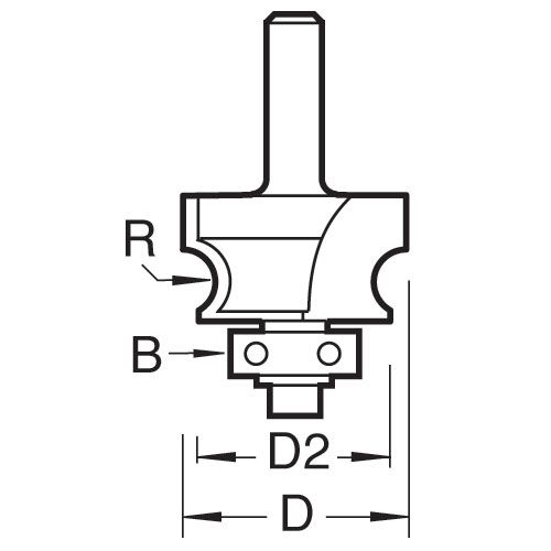 9/73X1/4TC - Bearing guided corner bead cutter