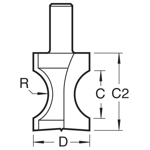 9A/1X1/2TC - Hand hole staff bead cutter