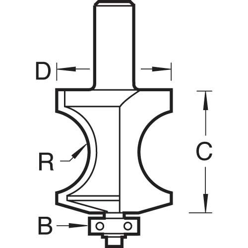 C260X1/2TC - Traditional torus cutter