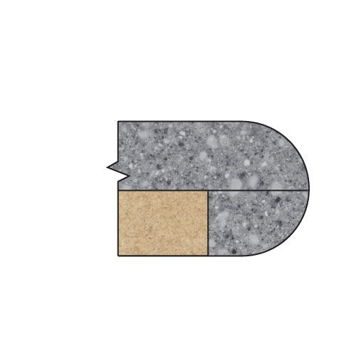 90/26X1/4TC - Bull nose combination cutter