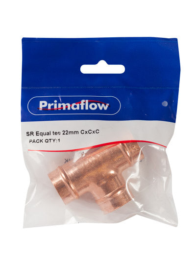 PrimaPack SR Equal tee 22mm CxCxC