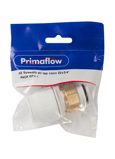 PrimaPack JG Speedfit str tap conn 22x3/4"