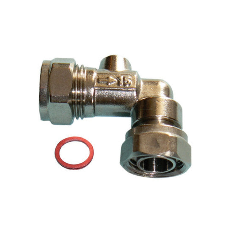 PrimaPack Chrome Bent Service Valve 15x1/2"