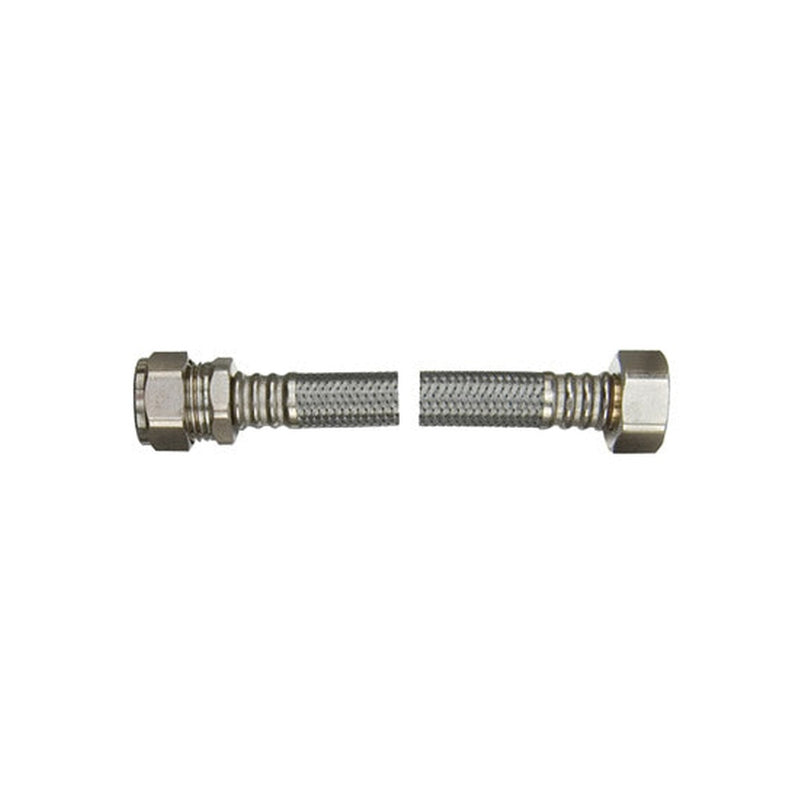 PrimaPack Flexible Tap Connector 15 x1/2"x300mm + Iso Valve - PK 2