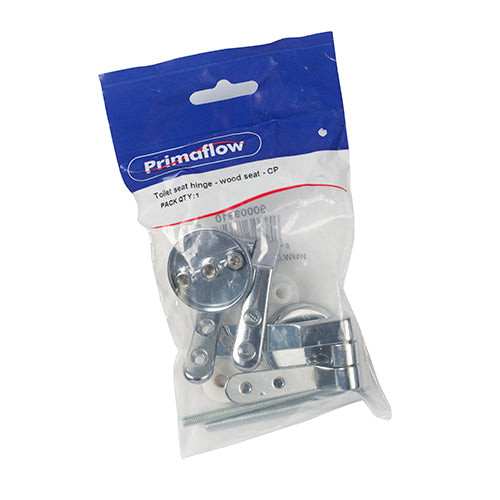 PrimaPack Toilet seat hinge - wood seat - CHROME