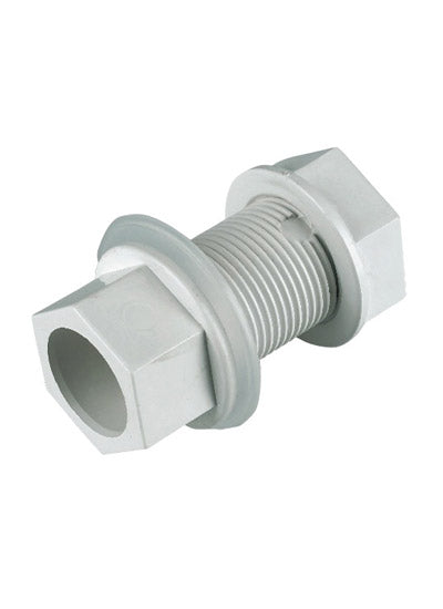 KwikPak overflow straight tank connector - white