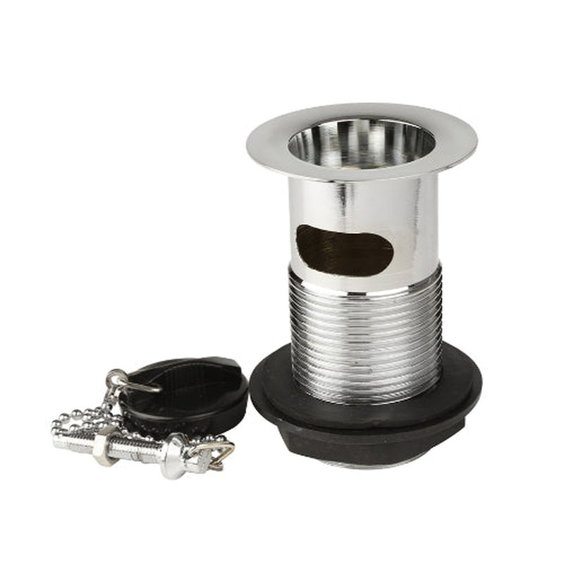 PrimaPack Brass Slotted Basin Waste 1.1/4" + Plug; Chain & Stay