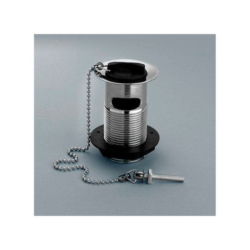 PrimaPack Brass Bath Waste 1.1/2" + Plug; Chain & Stay