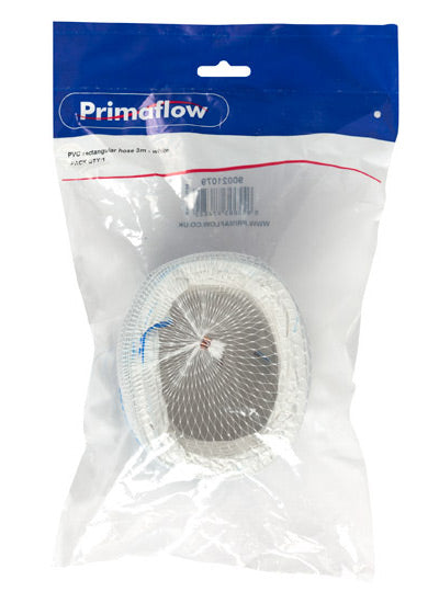 KwikPak ventilation PVC rectangular hose 3m - white