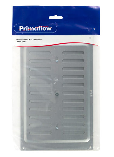 Primavent hit & miss 9" x 6" - aluminium