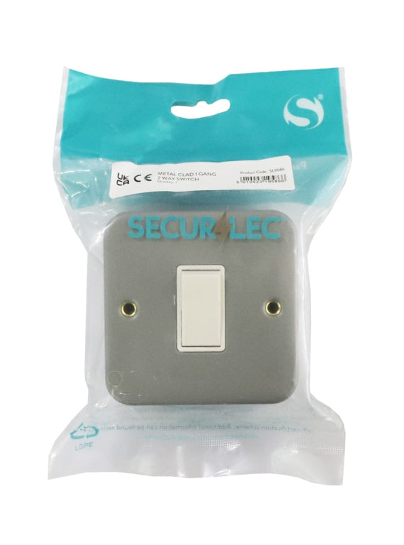 Securlec Metal Clad 1 Gang 2 Way Switch