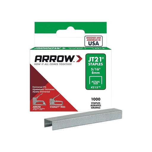 Arrow JT21 T27 Staples 8mm ( 5/16in) (Box 5000) Arrow - RockBottom Northampton 