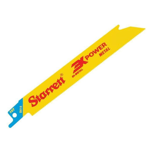 Starrett B618-5 Bi-Metal Reciprocating Blade, Metal Straight 152mm 18 TPI (Pack 5) Starrett - RockBottom Nothampton