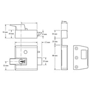 Yale Locks P1 Double Security Nightlatch 60mm Backset DMG Dark Grey Finish Visi Yale Locks - RockBottom Northampton