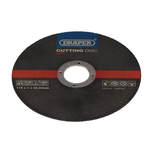 Draper 94772 Metal Cutting Discs, 115 x 1 x 22.23mm (Pack of 100)