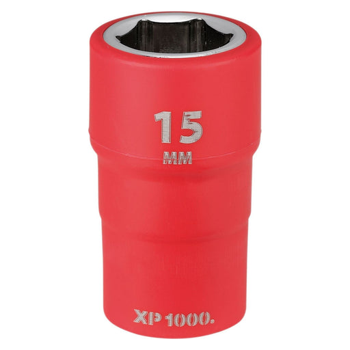 Draper XP1000 VDE Socket, 3/8" Sq. Dr., 15mm Draper - Town Tools