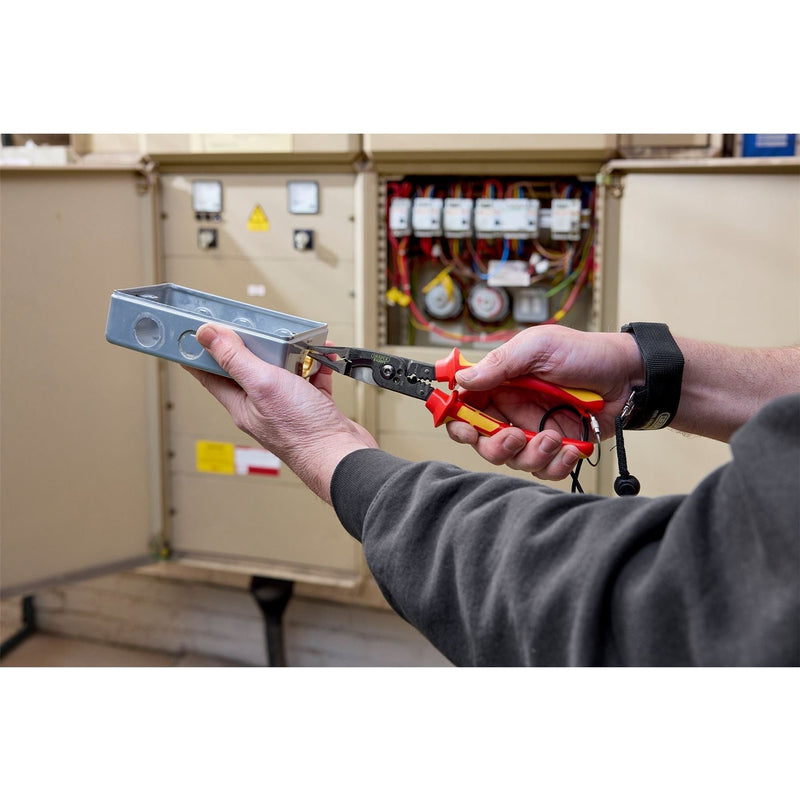 Draper 94605 XP1000® VDE Tethered 8-in-1 Electricians Pliers, 215mm