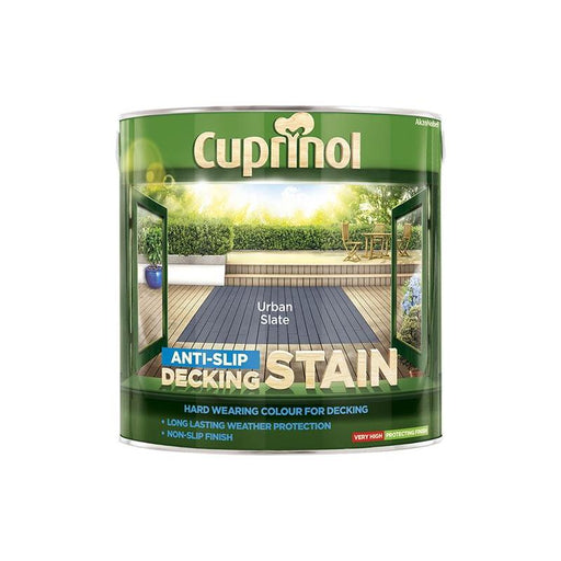 Cuprinol Anti-Slip Decking Stain Urban Slate 2.5 litre Cuprinol - RockBottom Northampton