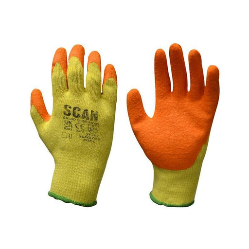 Scan Knitshell Latex Palm Gloves - L (Size 9) (Pack 12) Scan - RockBottom Nothampton