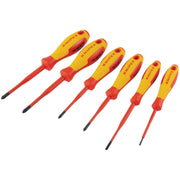 Draper 90235 KNIPEX 00 20 12 VO4 VDE Slotted/Phillips®/Pozidriv® Screwdriver Set, 6 Parts