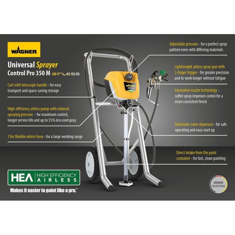 Wagner Control Pro 350 M Airless Sprayer 600W 240V Wagner - RockBottom Northampton