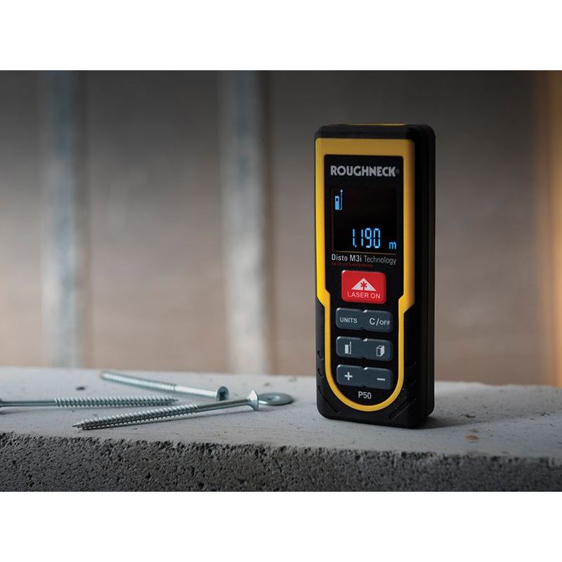 Roughneck P50 Laser Distance Measure 50m Roughneck - RockBottom Nothampton