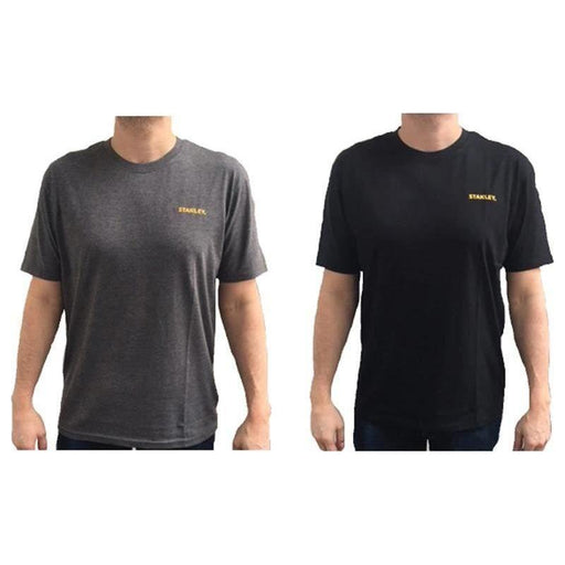 Stanley® Clothing T-Shirt Twin Pack Grey & Black - L STANLEY® Clothing - RockBottom Nothampton