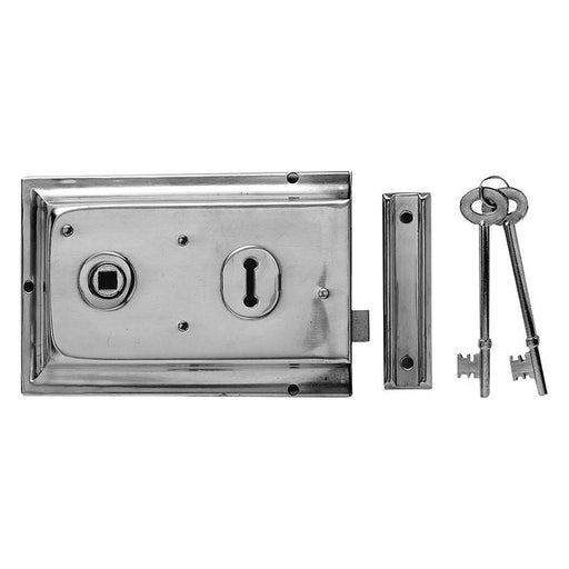 Yale Locks P334 Rim Lock Chrome Finish 156 x 104mm Visi Yale Locks - RockBottom Northampton
