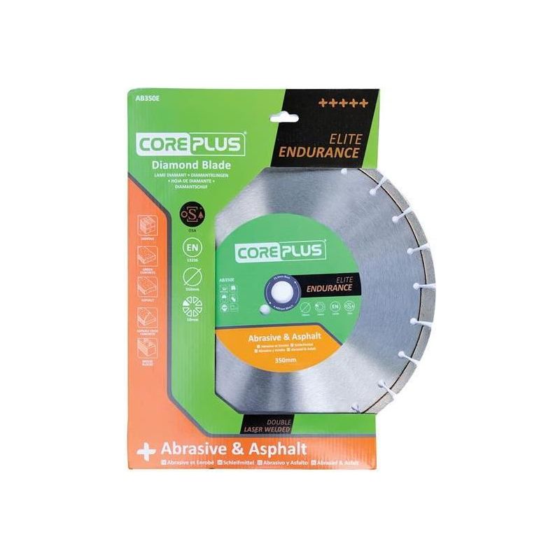 Coreplus AB350E Elite Abrasive & Asphalt Diamond Blade 350mm CorePlus - RockBottom Northampton