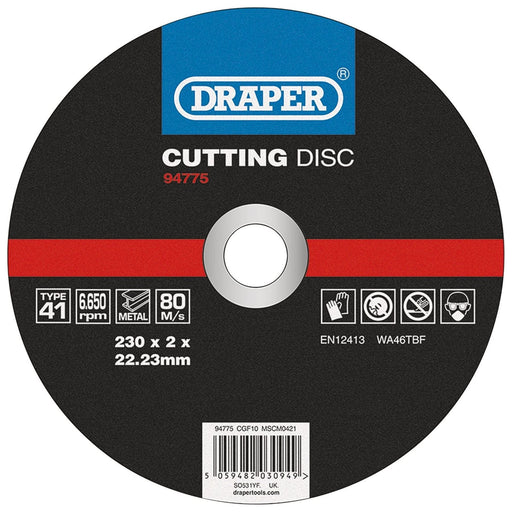 Draper 94775 Metal Cutting Disc, 230 x 2 x 22.23mm