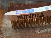 Faithfull Brass Scratch Brush, Three Row Faithfull - RockBottom Northampton
