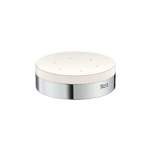 (B100) Roca Hotels Round Soap Dish Chrome