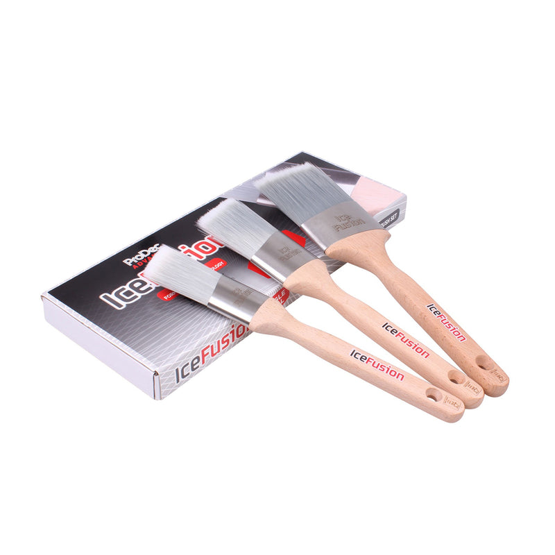 ProDec Advance 3pc Ice Fusion Angle Oval Paint Brush Set