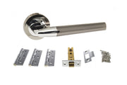 Atlantic Tennessee Door Pack Bundle (3" Latch, 3"x2" Hingesx3) - Black Nickel/Polished Chrome